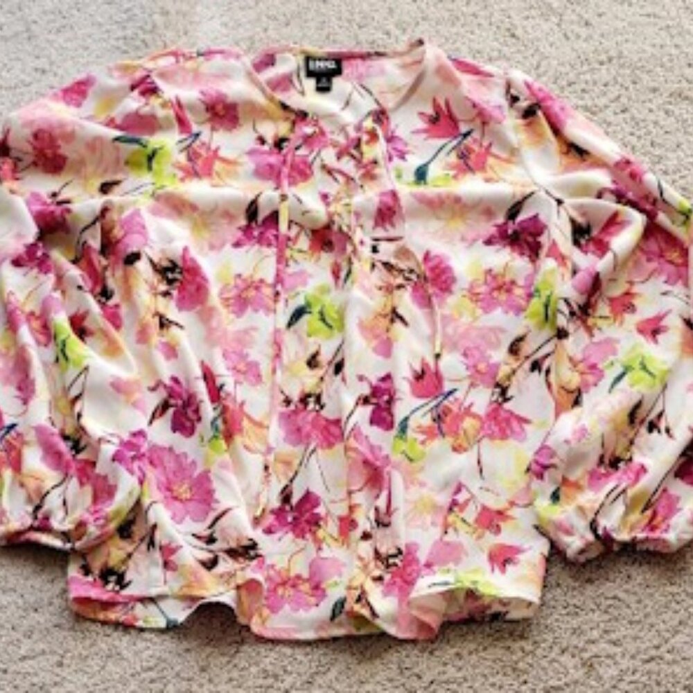 Inc. Long Sleeve Floral Summer Blouse